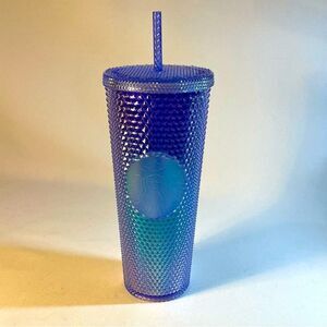 Starbucks rare collectible Studded Blue Ombre 24oz Plastic Cold Cup 2021